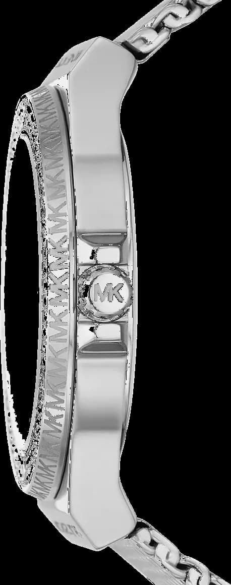 Cadran argent de la montre Michael Kors MK7337 en détail