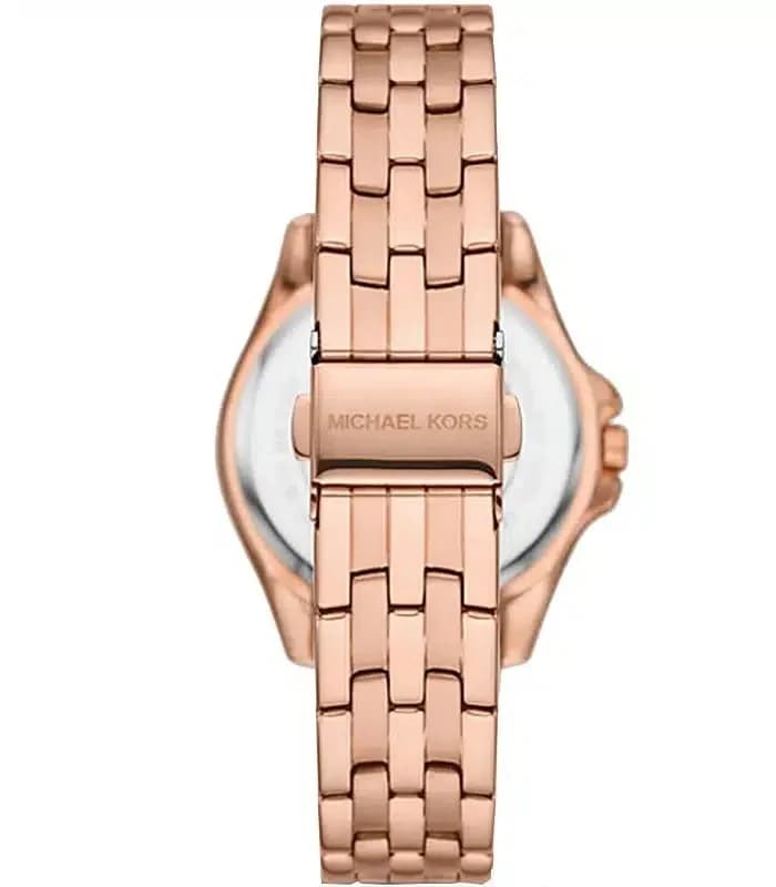Cadran or rose de la montre Michael Kors MK7367 en détail