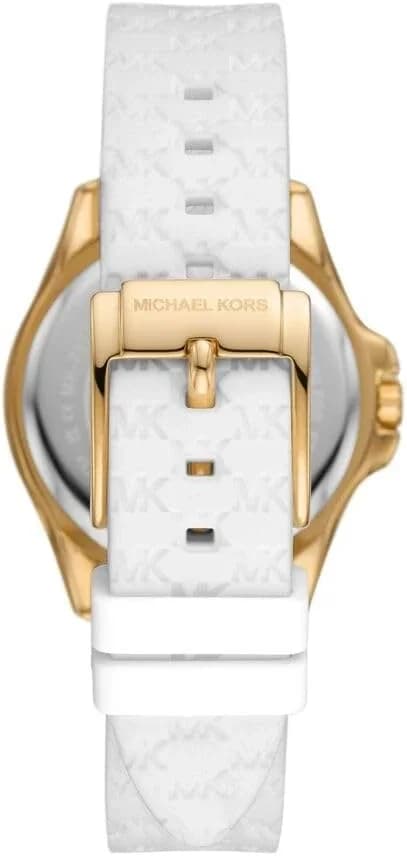 Cadran blanc de la montre Michael Kors MK7372 en détail