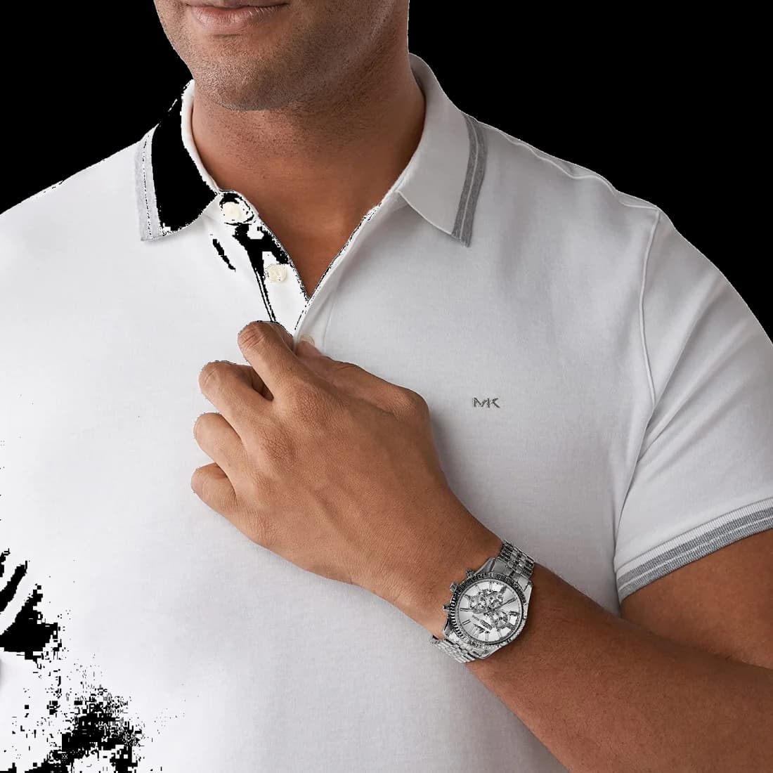 Montre Michael Kors MK8405 homme verso boîtier argent