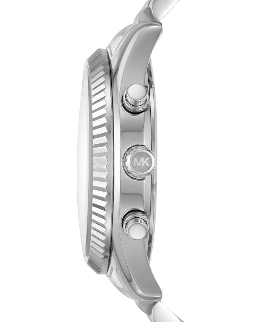 Cadran argent de la montre Michael Kors MK8515 en détail