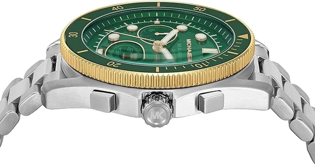 Cadran vert de la montre Michael Kors MK9215 en détail