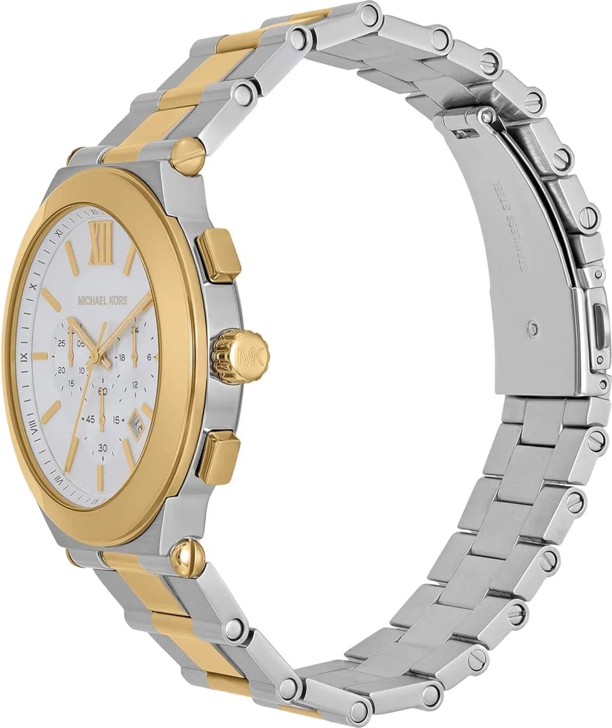 Profil de la montre Michael Kors MK9221, boîtier bicolore
