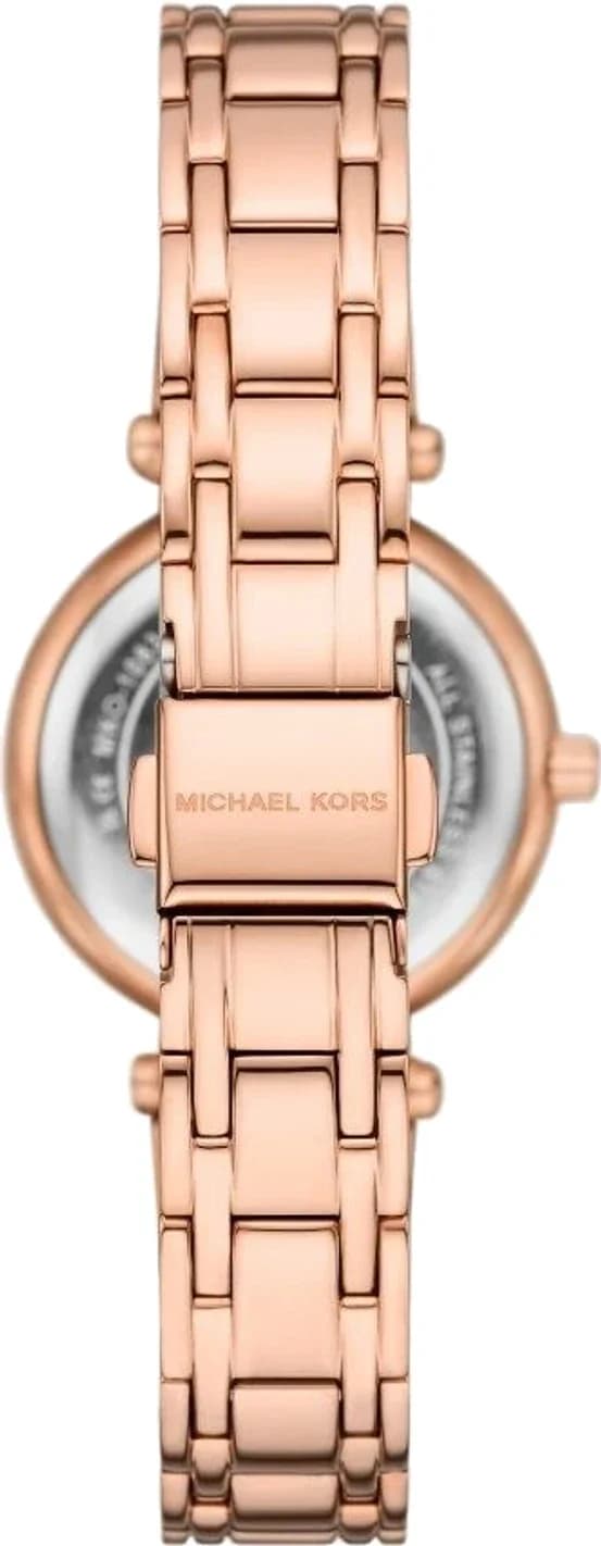 Cadran violet de la montre Michael Kors MKO1084 en détail