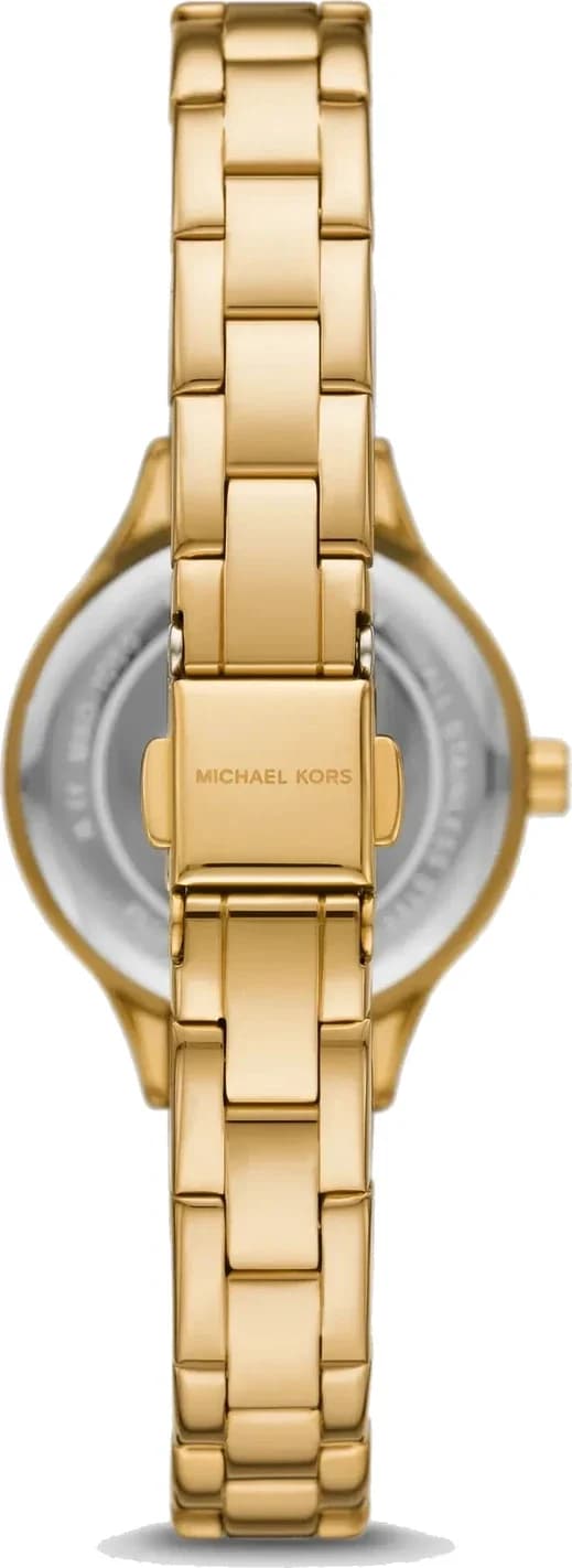 Cadran or de la montre Michael Kors MKO1086 en détail