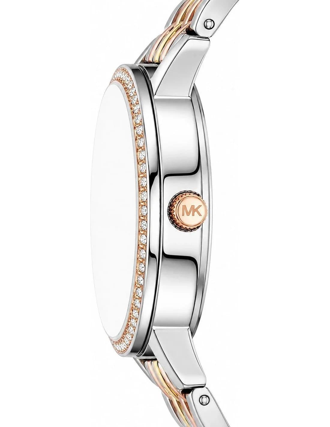 Montre Femme Michael Kors Melissa MKO1117 bicolore bracelet maillons acier vue 2