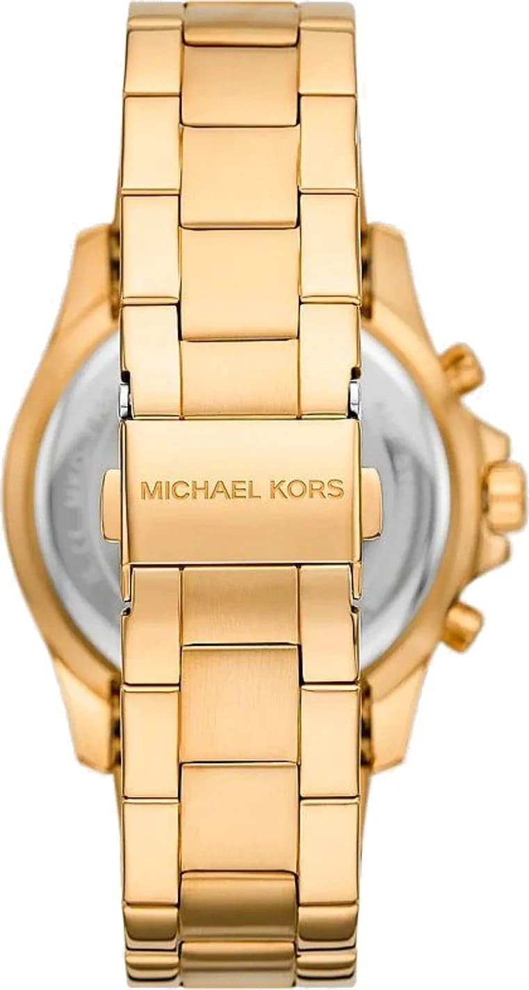 Cadran argent de la montre Michael Kors MKO1130 en détail