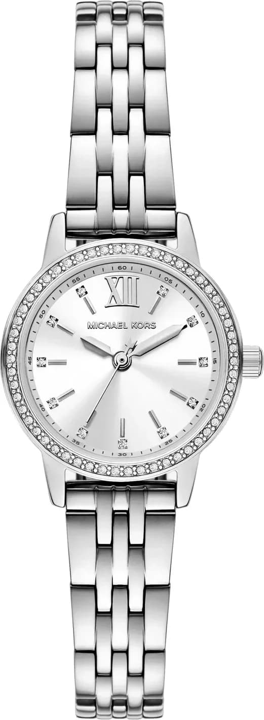 Montre femme Michael Kors MKO1171, cadran argent, bracelet acier argenté