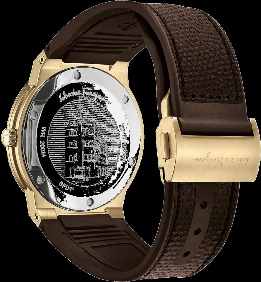 Profil de la montre Salvatore Ferragamo SFDT00819, boîtier or