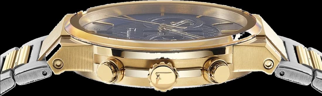 Cadran noir de la montre Salvatore Ferragamo SFME00521 en détail