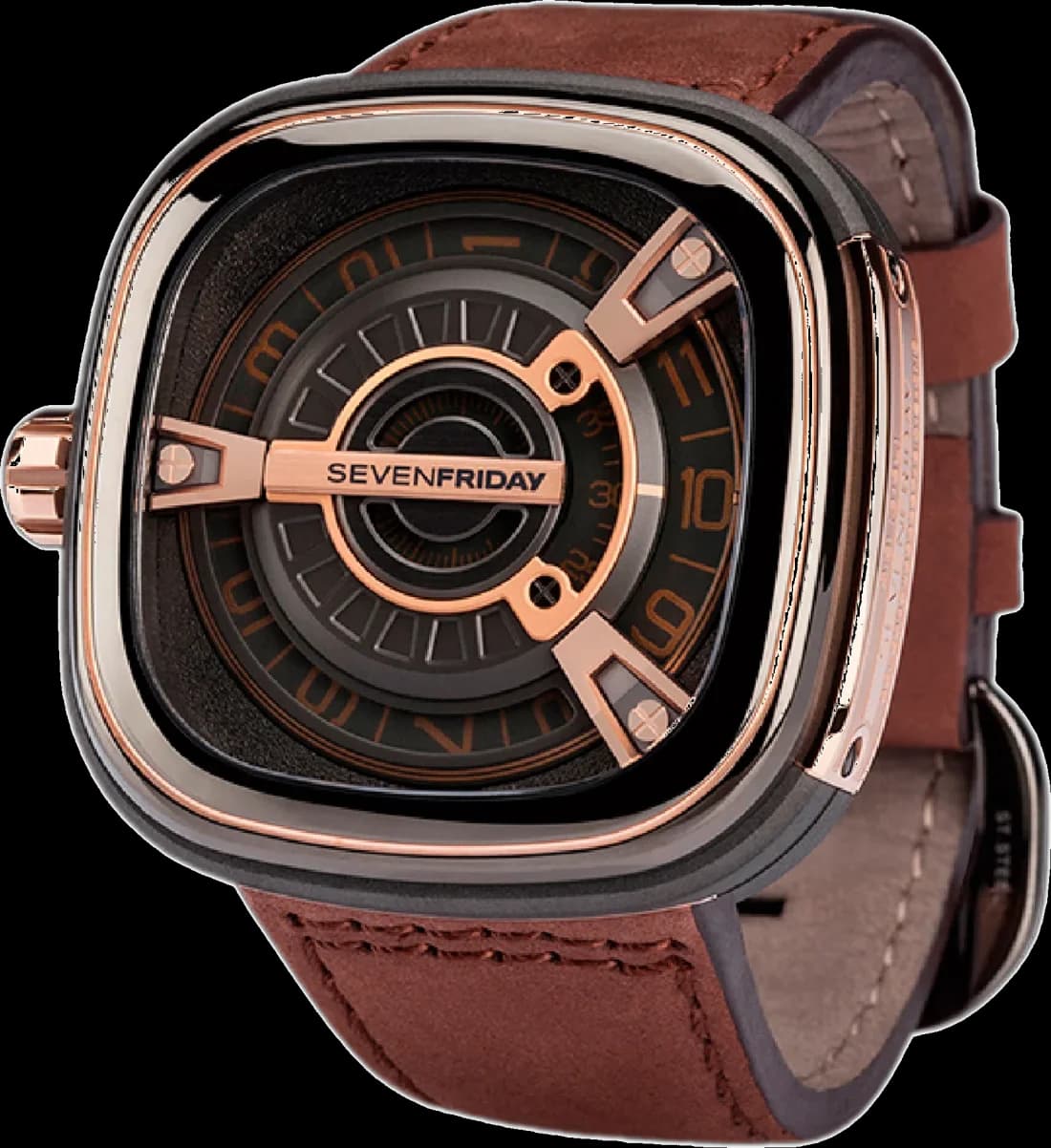 Profil de la montre Sevenfriday M2/02, boîtier noir