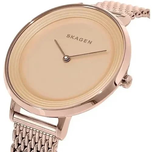 Profil de la montre Skagen SKW2334, boîtier or rose