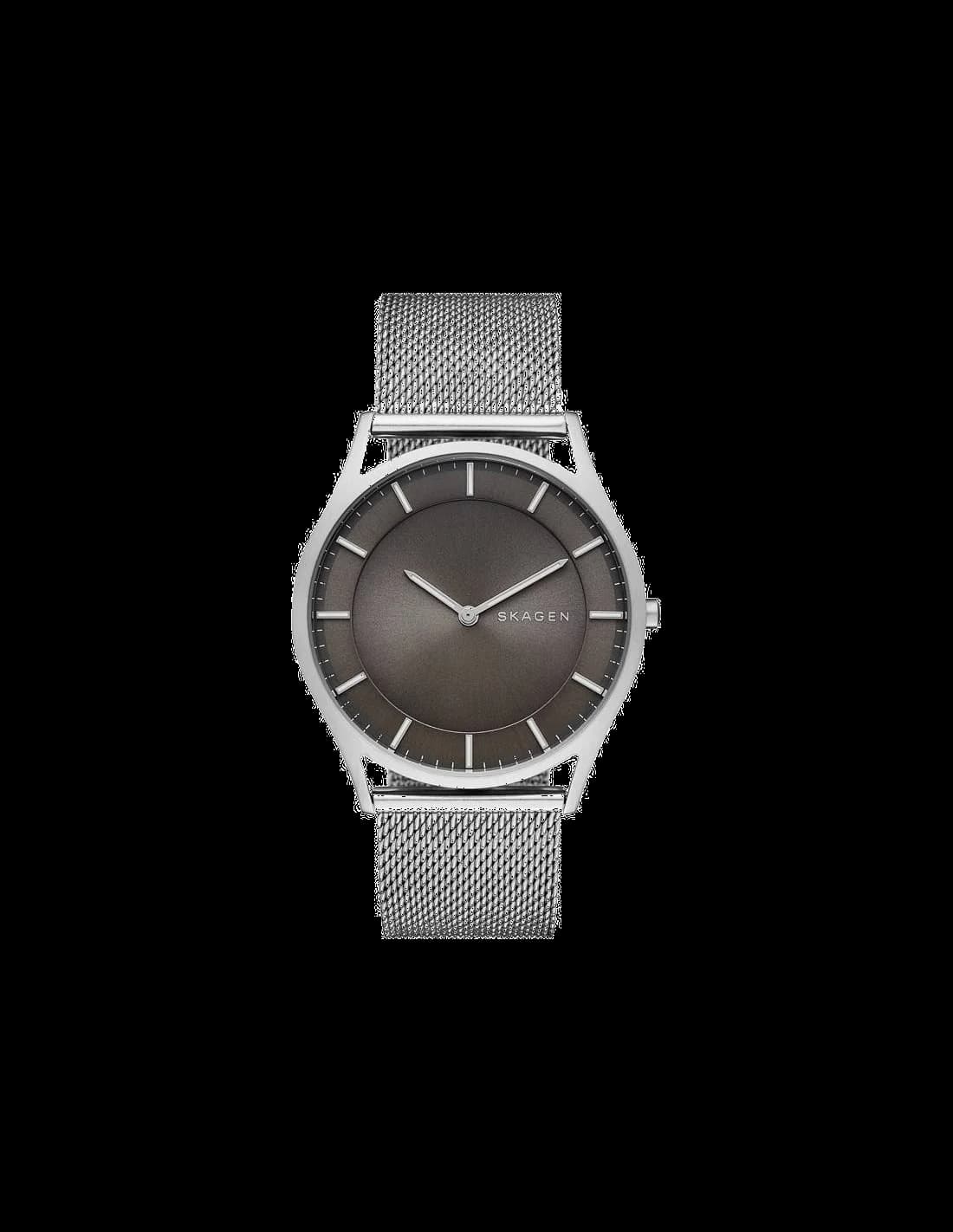 Montre homme Skagen SKW6239, cadran gris et bracelet acier milanaise