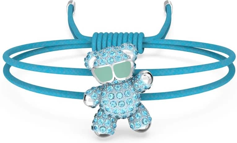 Montre femme Swarovski 5642980, bracelet bleu rhodié incrusté de cristaux