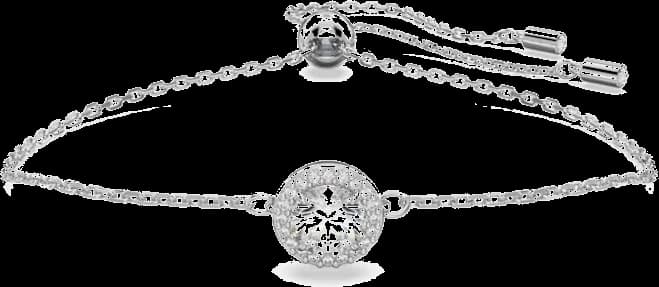 Montre femme Swarovski 5636266, bracelet rond pavé blanc rhodié