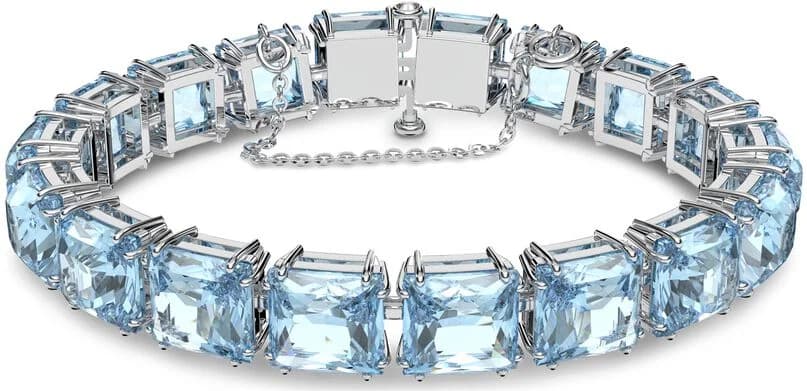 Montre Swarovski 5614924 avec cadran bleu scintillant et finitions rhodiées, style élégant et moderne