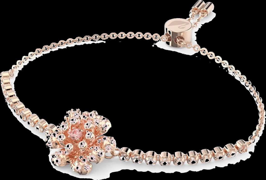 Montre femme Swarovski 5621144, bracelet ajustable incrusté cristaux roses