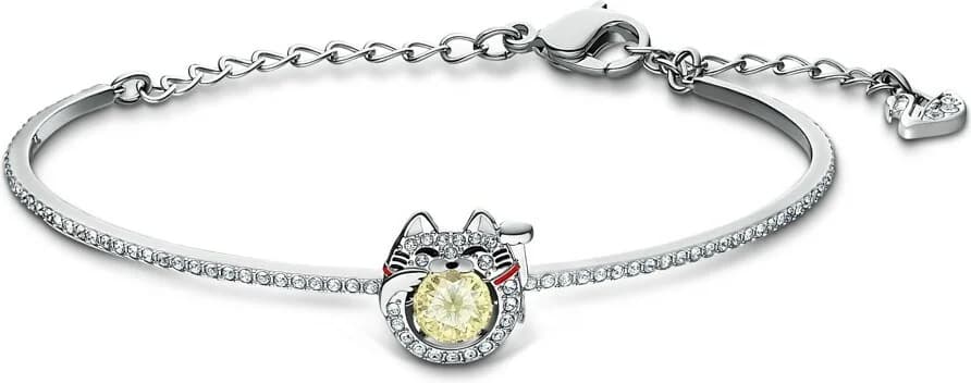 Montre femme Swarovski 5537487, jonc plaqué rhodium cristaux argent