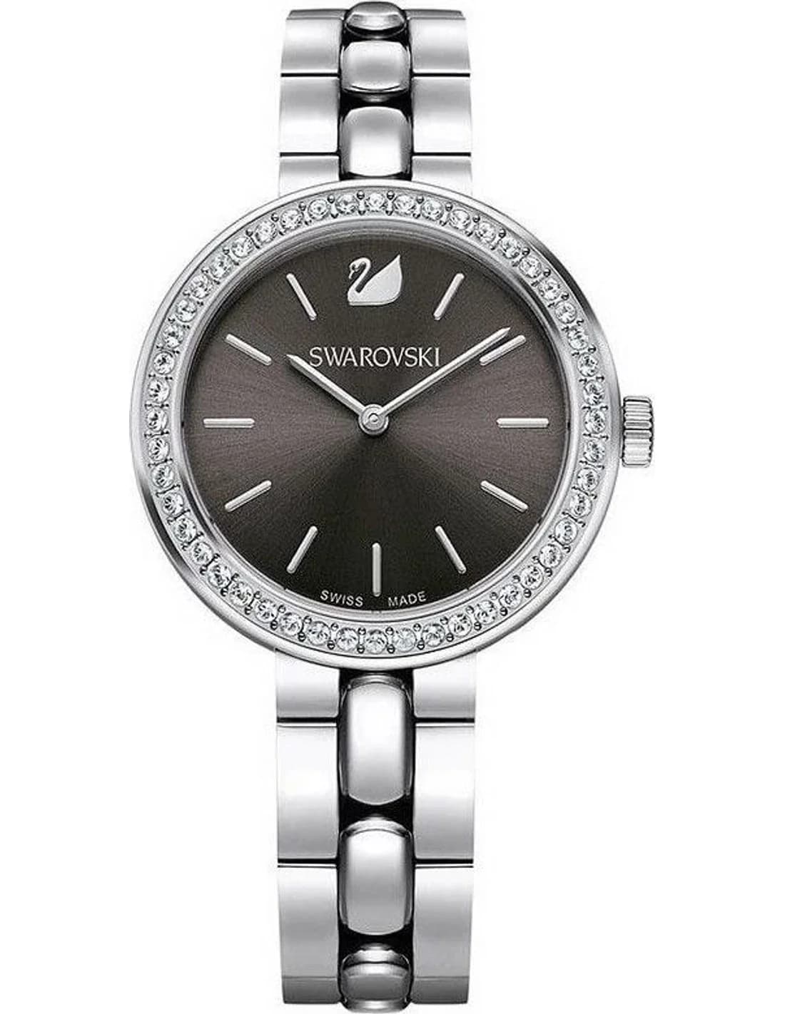 Montre femme Swarovski 5213681, cadran gris et bracelet acier argenté