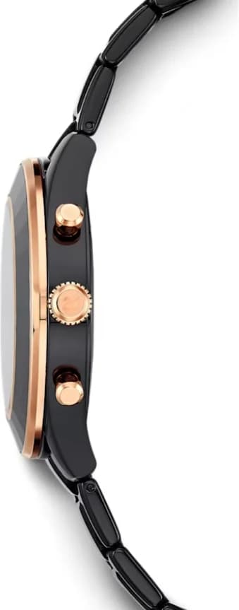 Montre Swarovski Octea Lux Sport 5610472 chronomètre bracelet métal noir vue 5