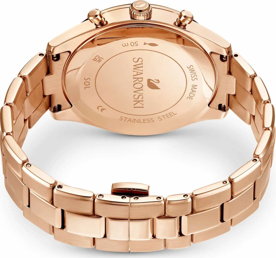 Montre Swarovski Octea Lux Sport 5610478 chronomètre bracelet métal or rose vue 5