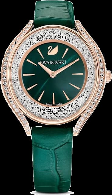 Montre femme Swarovski 5644078, cadran vert et cristaux scintillants