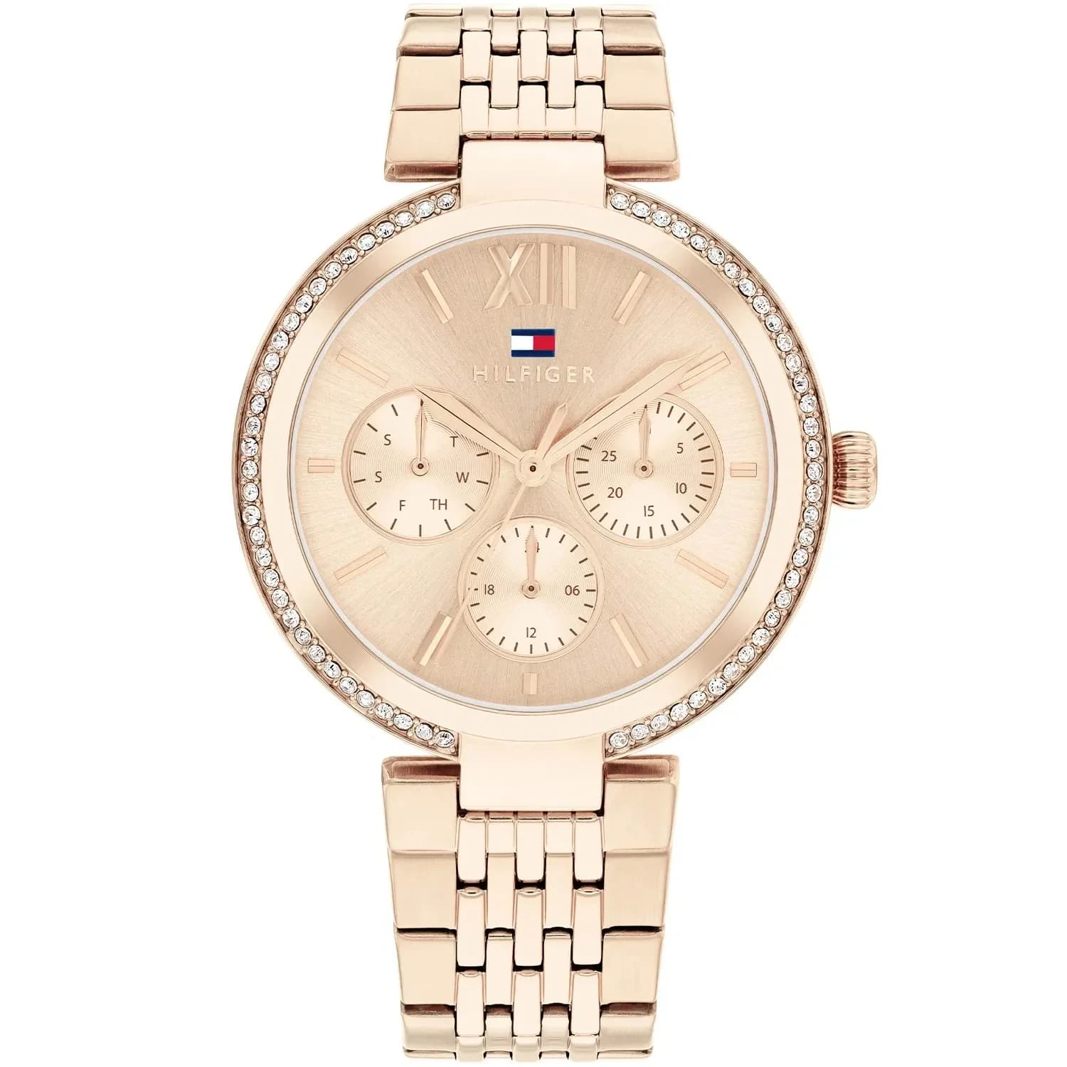 Montre Tommy Hilfiger 1782696 femme cadran or rose bracelet acier