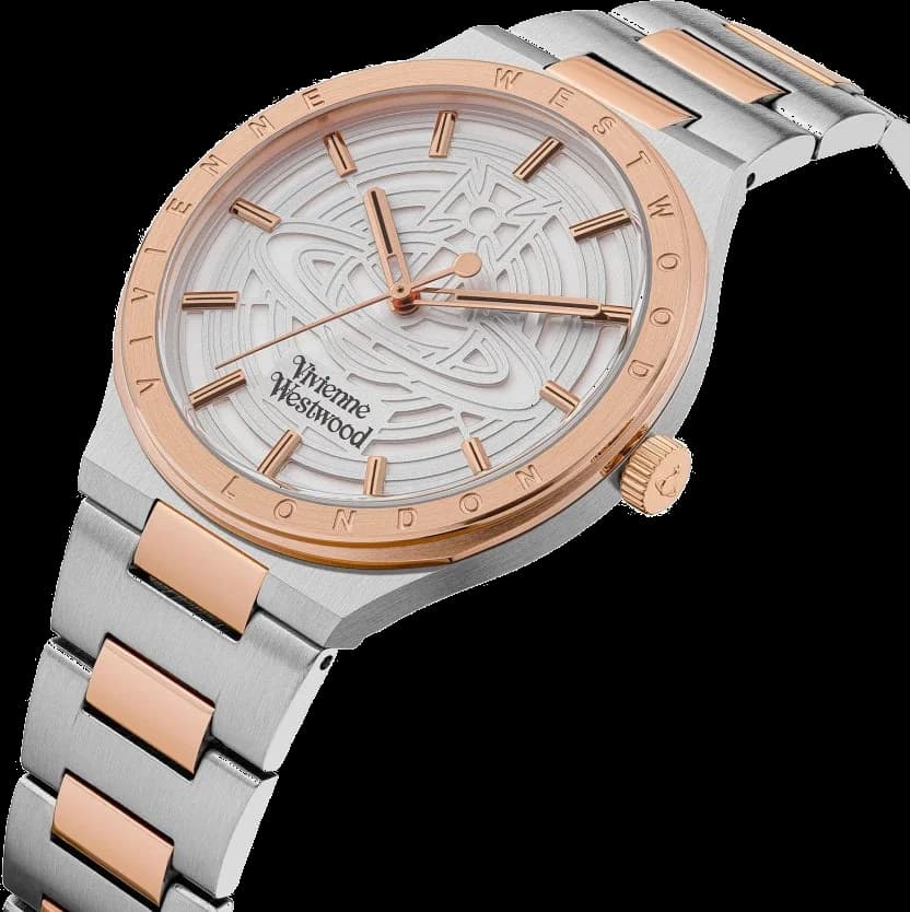 Profil de la montre Vivienne Westwood VV249SLSR, boîtier bicolore