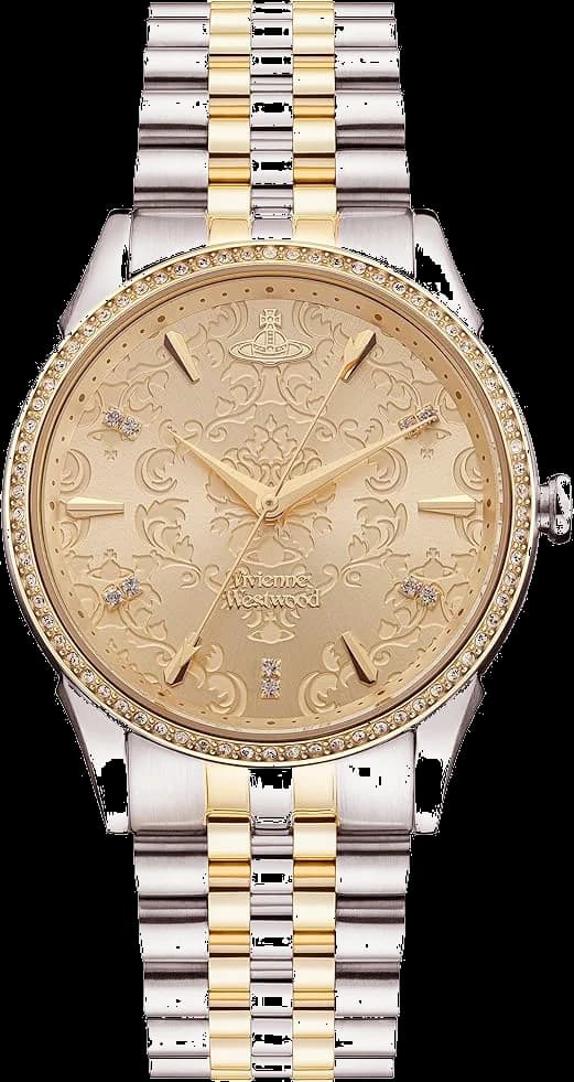 Montre unisexe Vivienne Westwood VV208CPSG, cadran or et bracelet acier bicolore