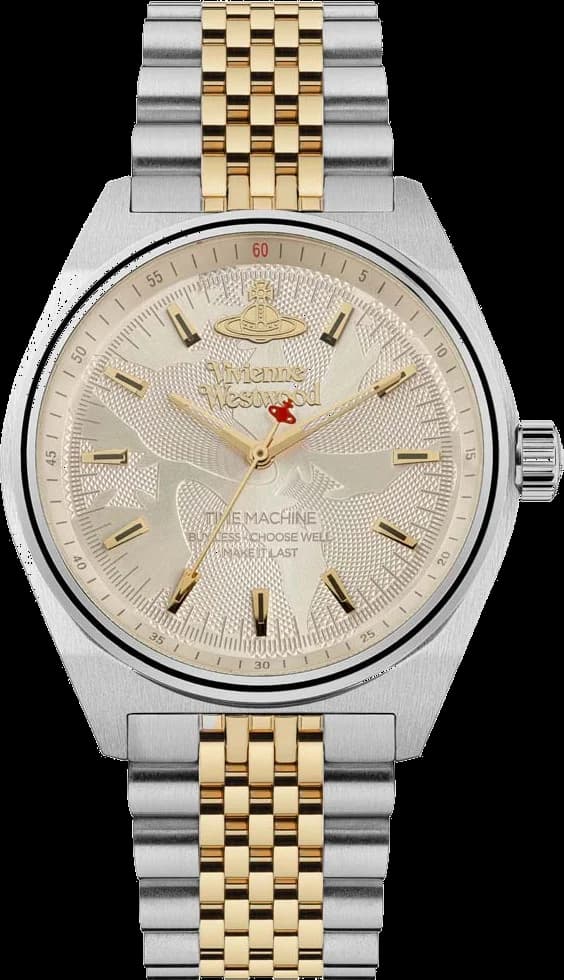 Montre femme Vivienne Westwood VV251WGSG, cadran doré sur bracelet acier bicolore