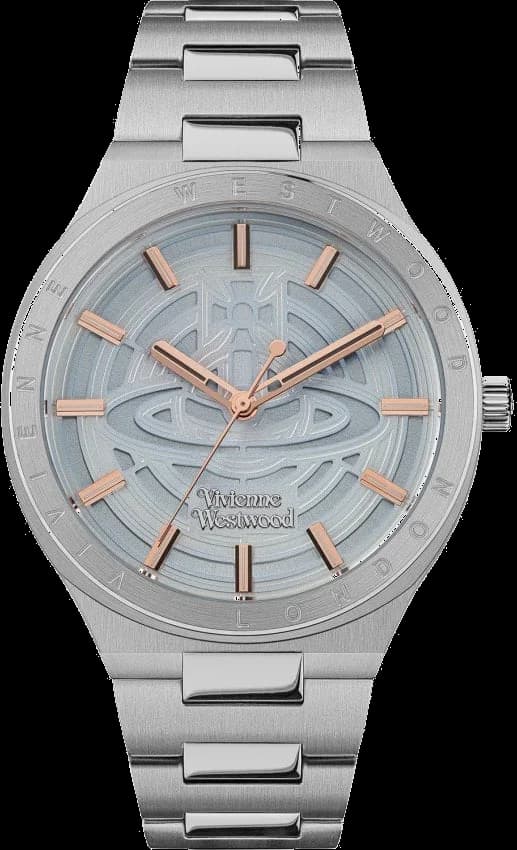 Montre femme Vivienne Westwood VV257LBLSL, boucle en acier argent avec des accents or rose