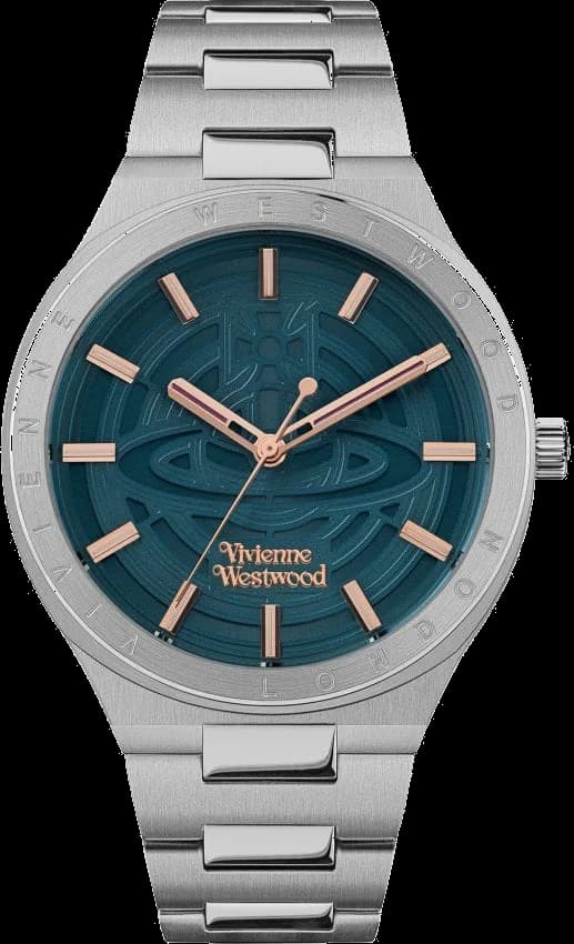 Montre femme Vivienne Westwood VV257TLSL, cadran bleu, bracelet argent