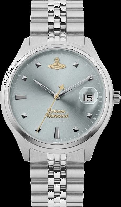 Montre femme Vivienne Westwood VV261LBLSL, cadran bleu, bracelet acier inoxydable