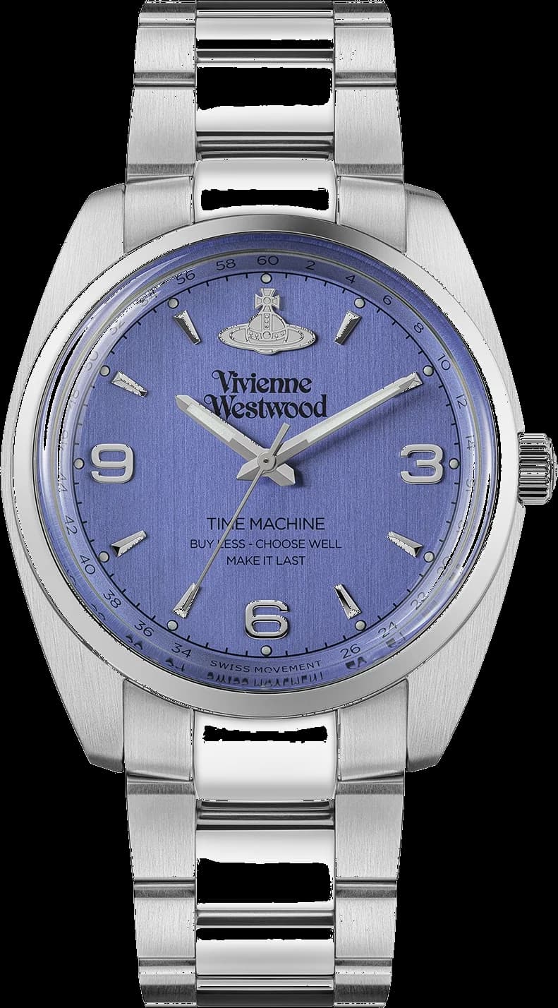 Montre femme Vivienne Westwood VV274MBLSL, au cadran violet et bracelet acier argenté