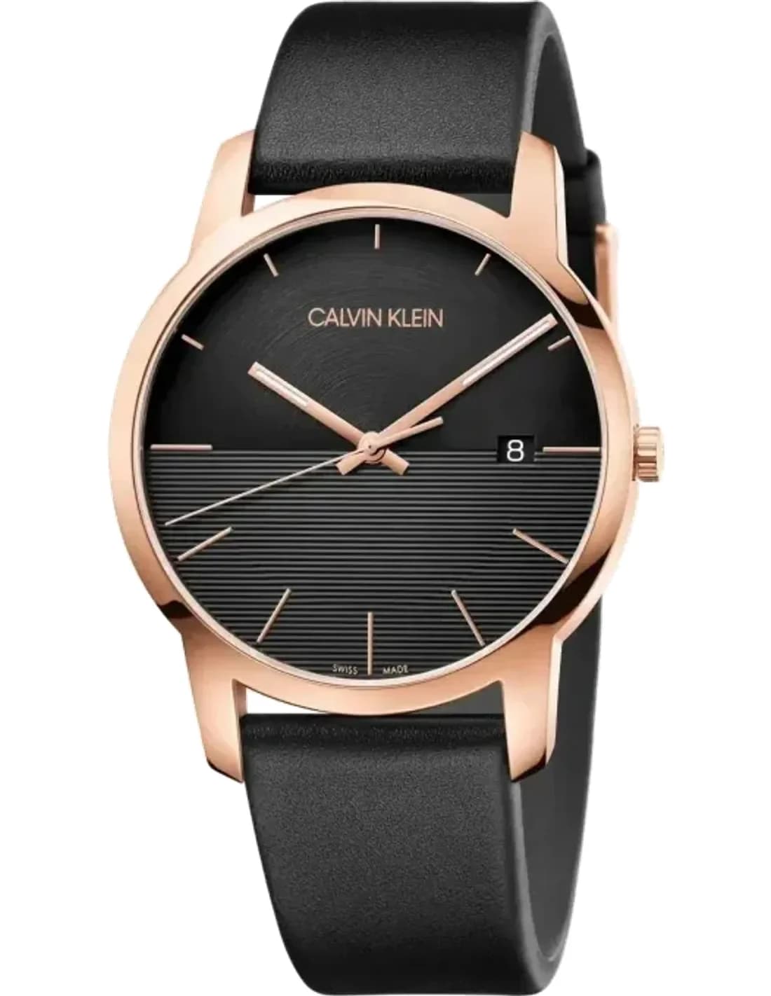 Montre Calvin Klein K2G2G6CZ Cadran Noir et Bracelet Cuir