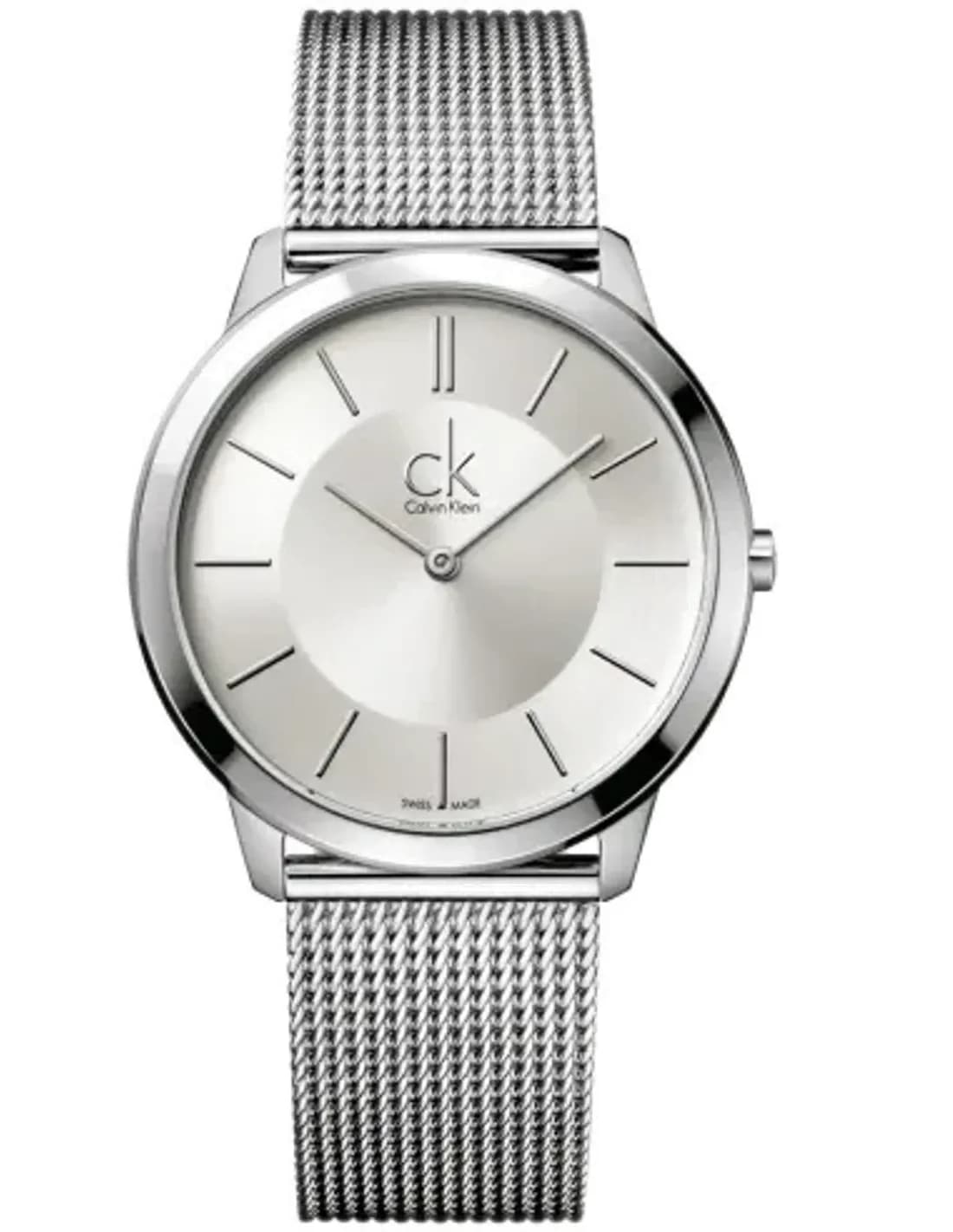 Montre Femme Calvin Klein K3M22126 Minimal Argent Bracelet maille milanaise maille milanaise