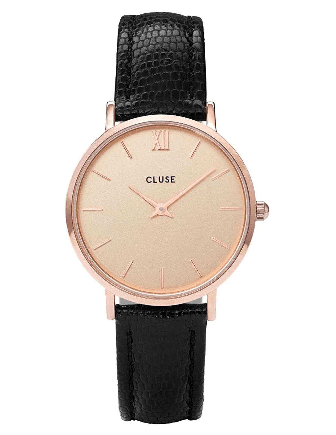 Montre Femme Cluse Minuit CL30051 Noir cadran or rose