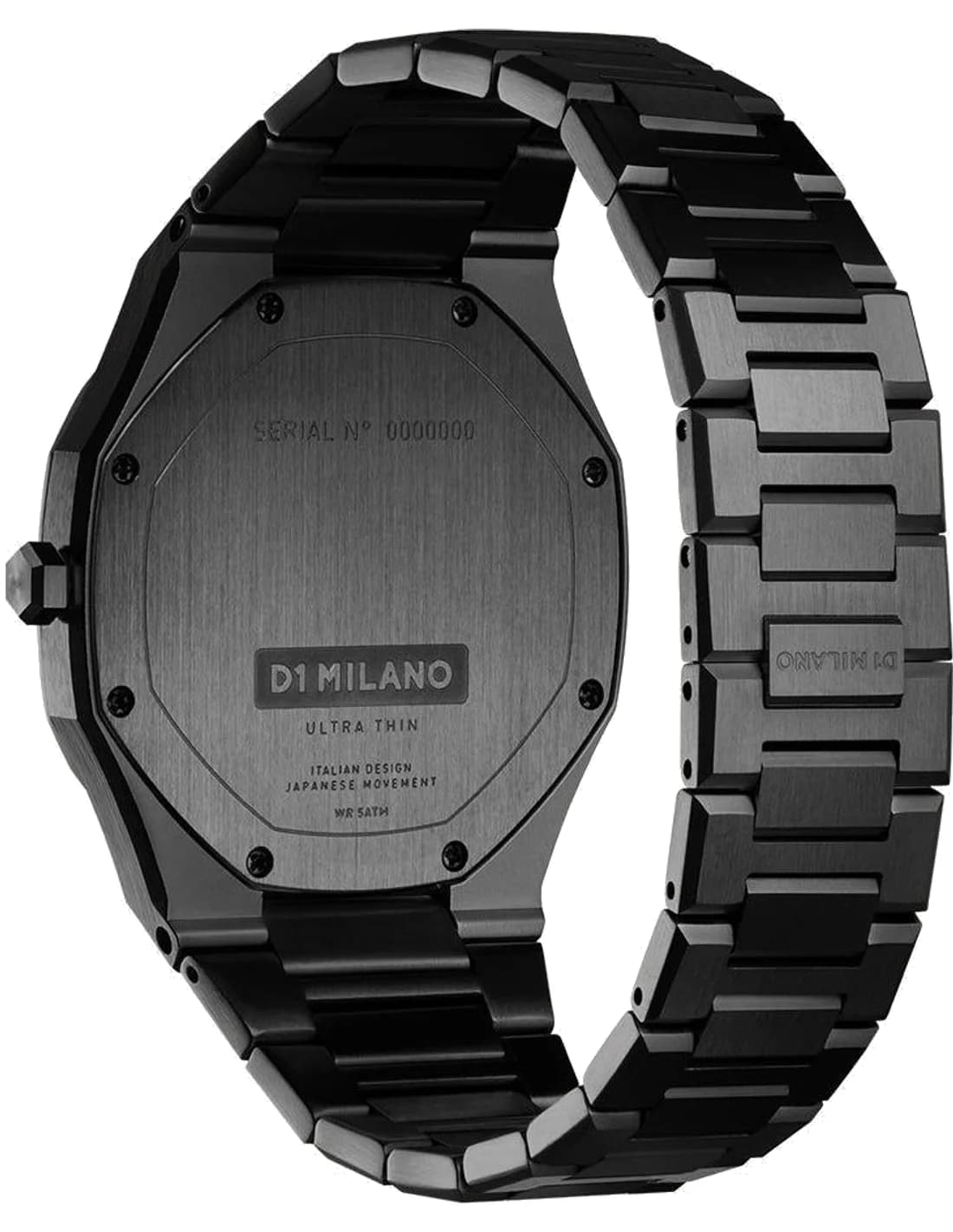 Profil de la montre D1 Milano UTBJ31, boîtier noir
