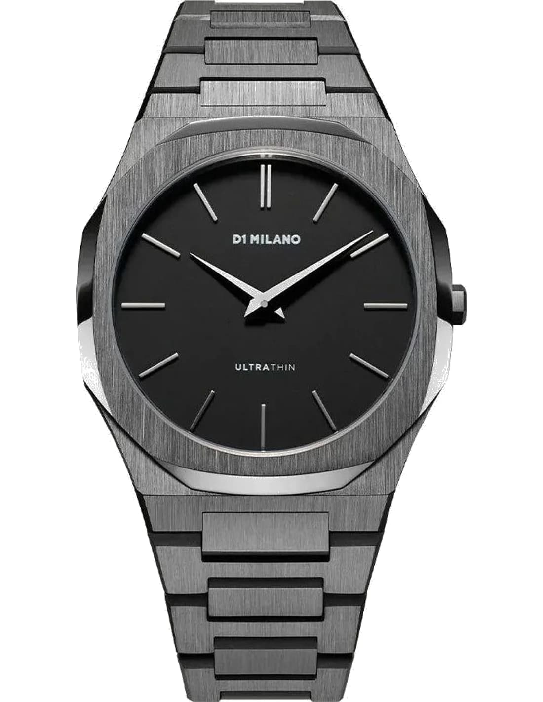 Montre homme D1 Milano UTBJ41, cadran noir sur bracelet acier
