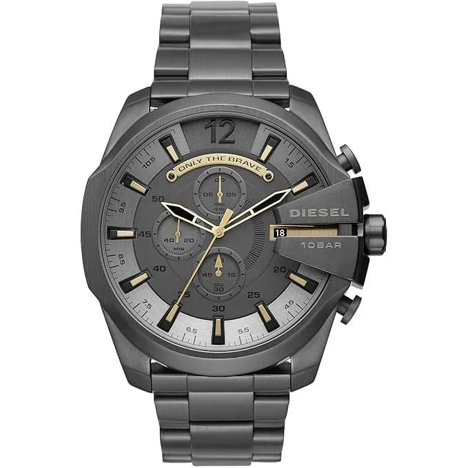 Montre Diesel DZ4466 Mega Chief en acier gris