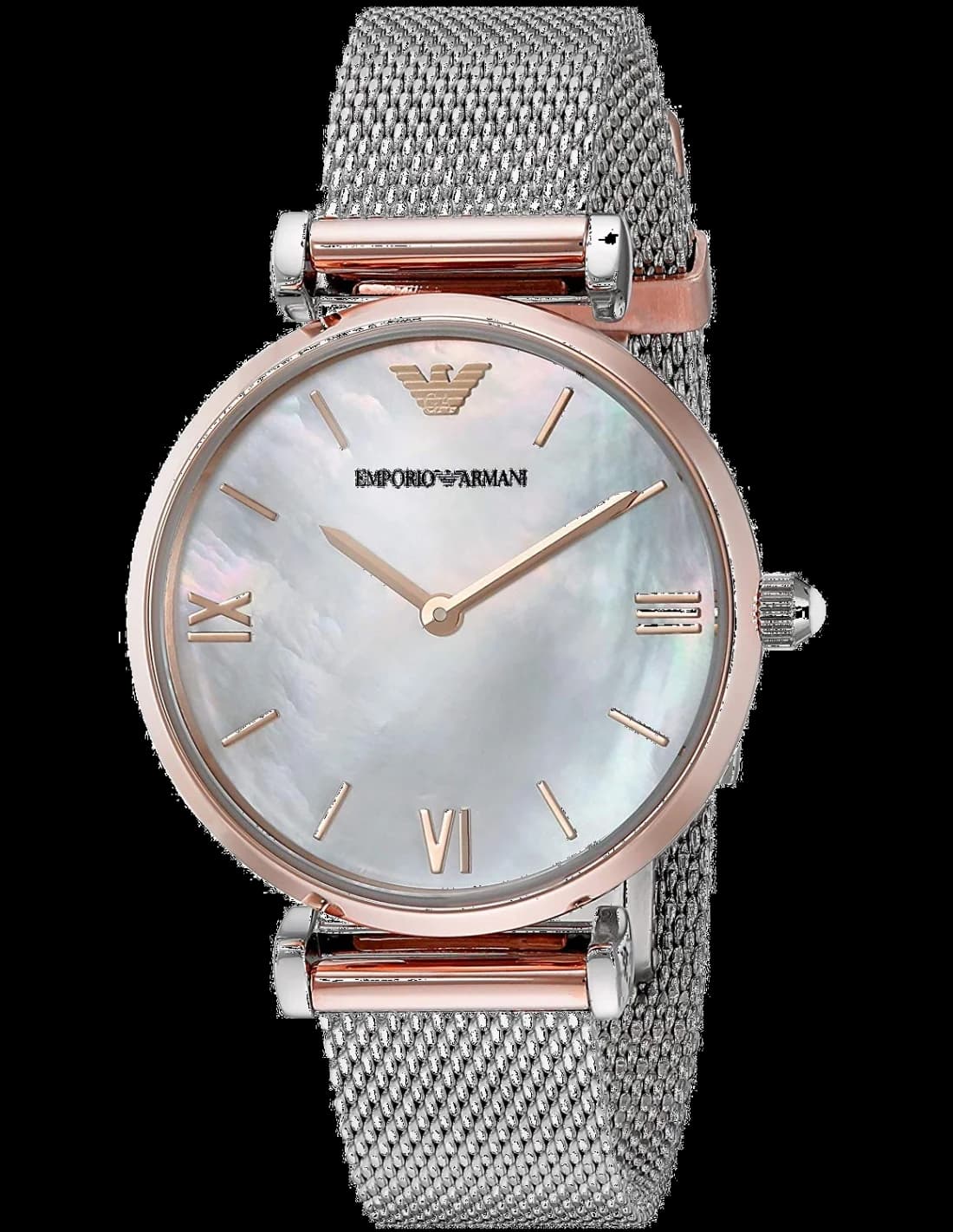 Montre Femme Emporio Armani AR2067 Argentée maille milanaise cadran nacre