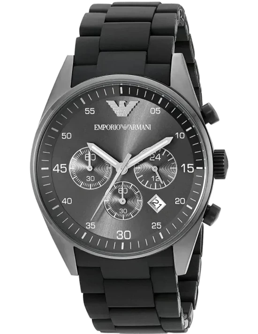 Montre Homme Emporio Armani AR5889 Chronographe Silicone Noir