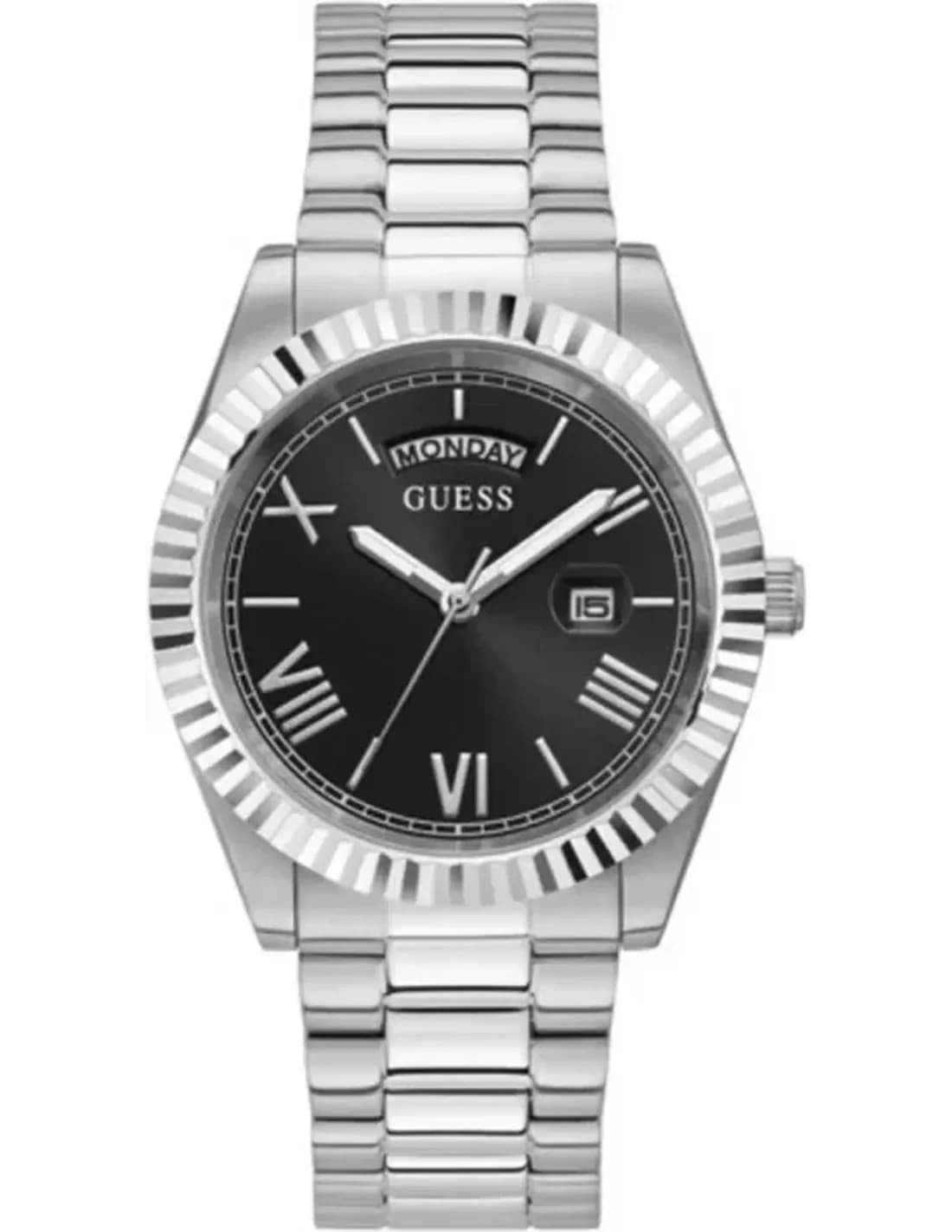 Montre Homme Guess Connoisseur GW0265G1 bracelet argent en acier