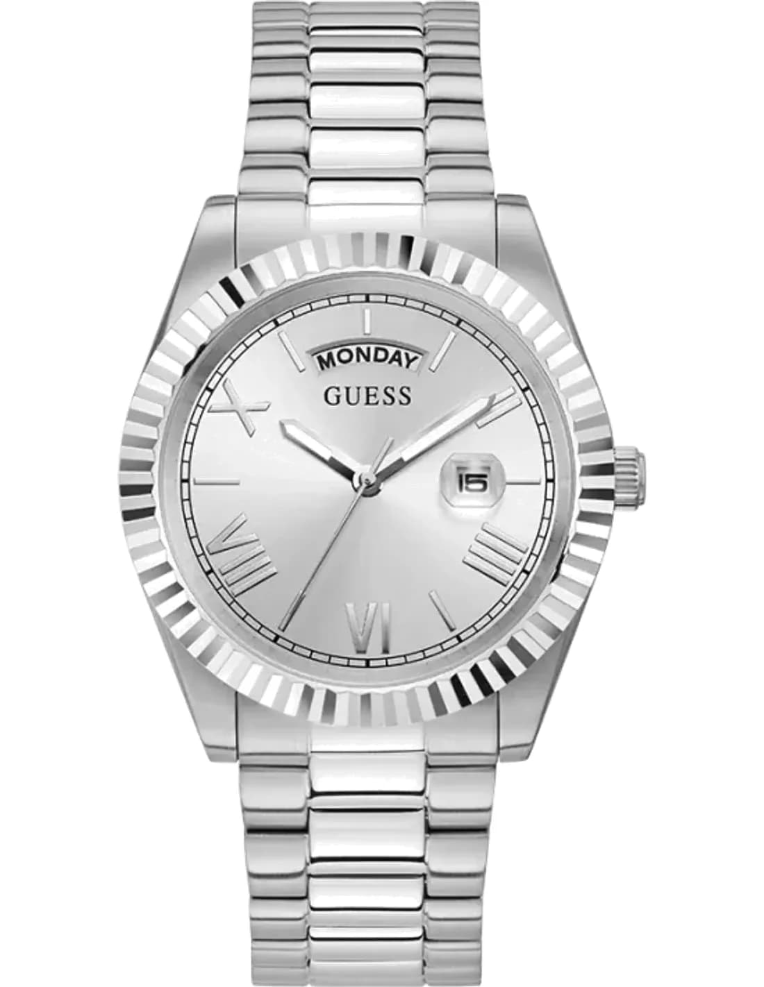 Montre homme Guess GW0265G6, acier argenté classique