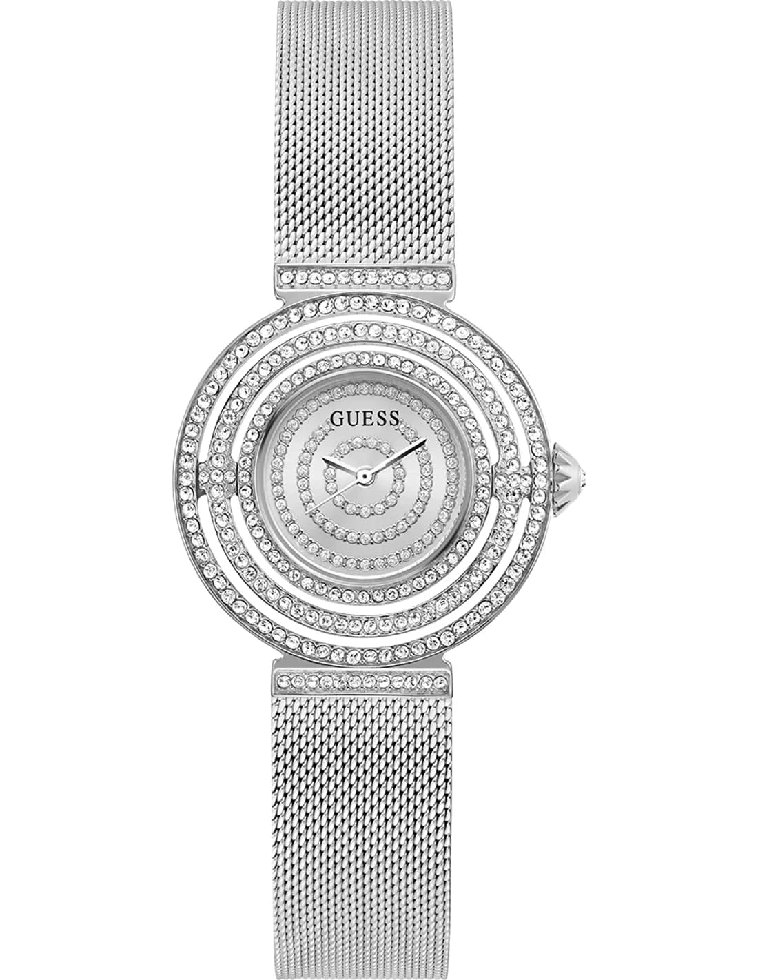 Montre femme Guess GW0550L1, au cadran argenté et bracelet milanais