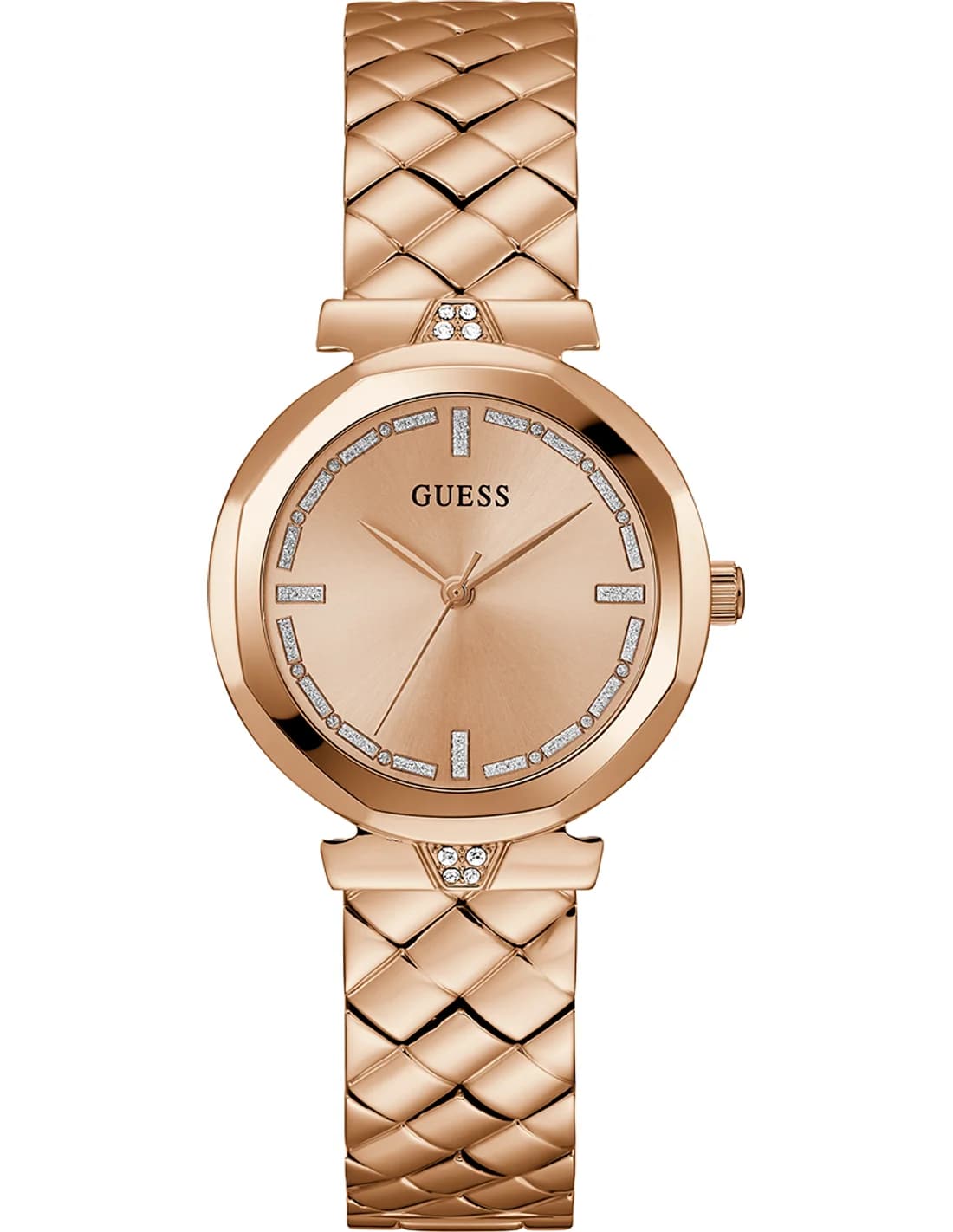 Montre femme Guess GW0613L3, au cadran rose sur bracelet acier