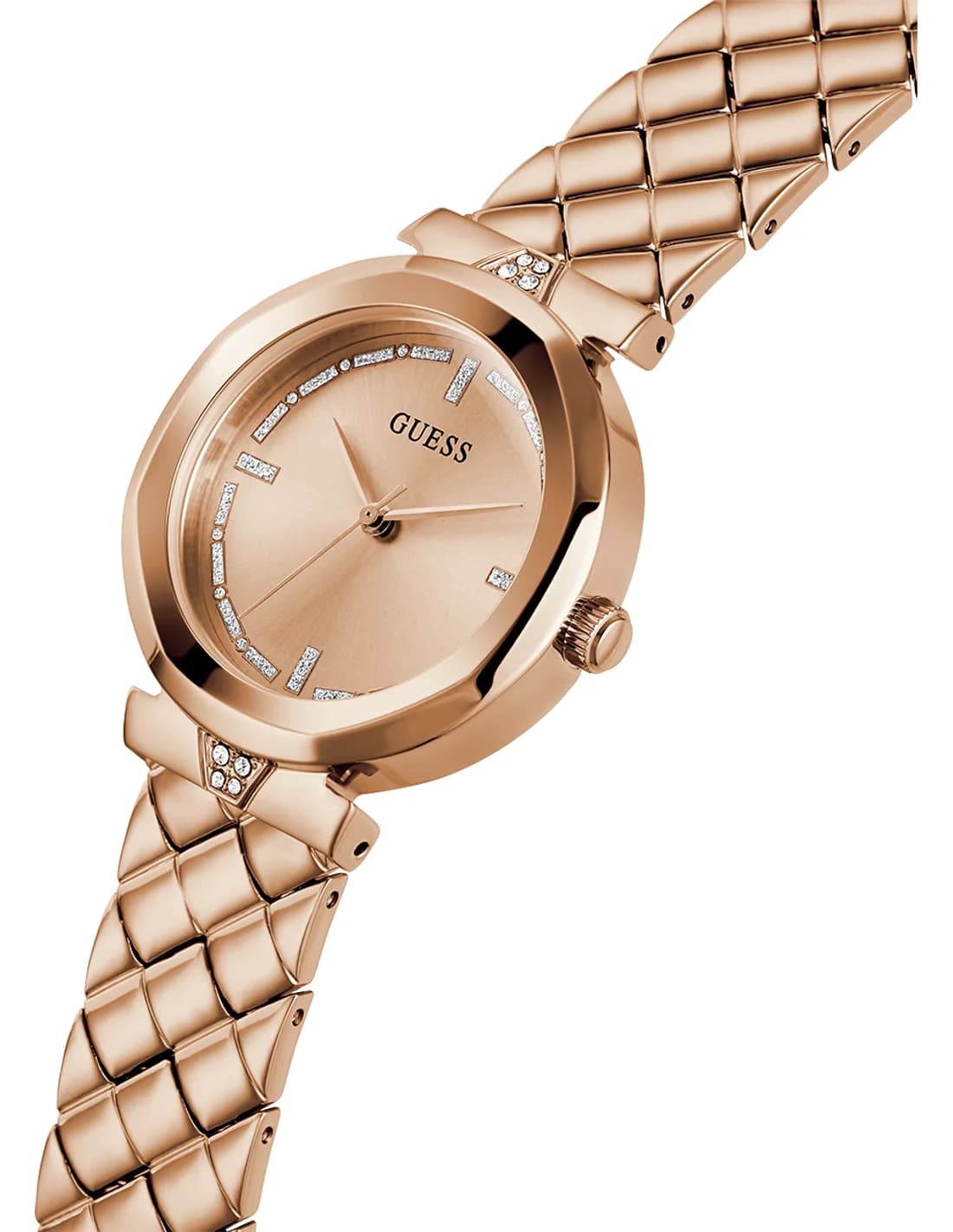 Profil de la montre Guess GW0613L3, boîtier or rose