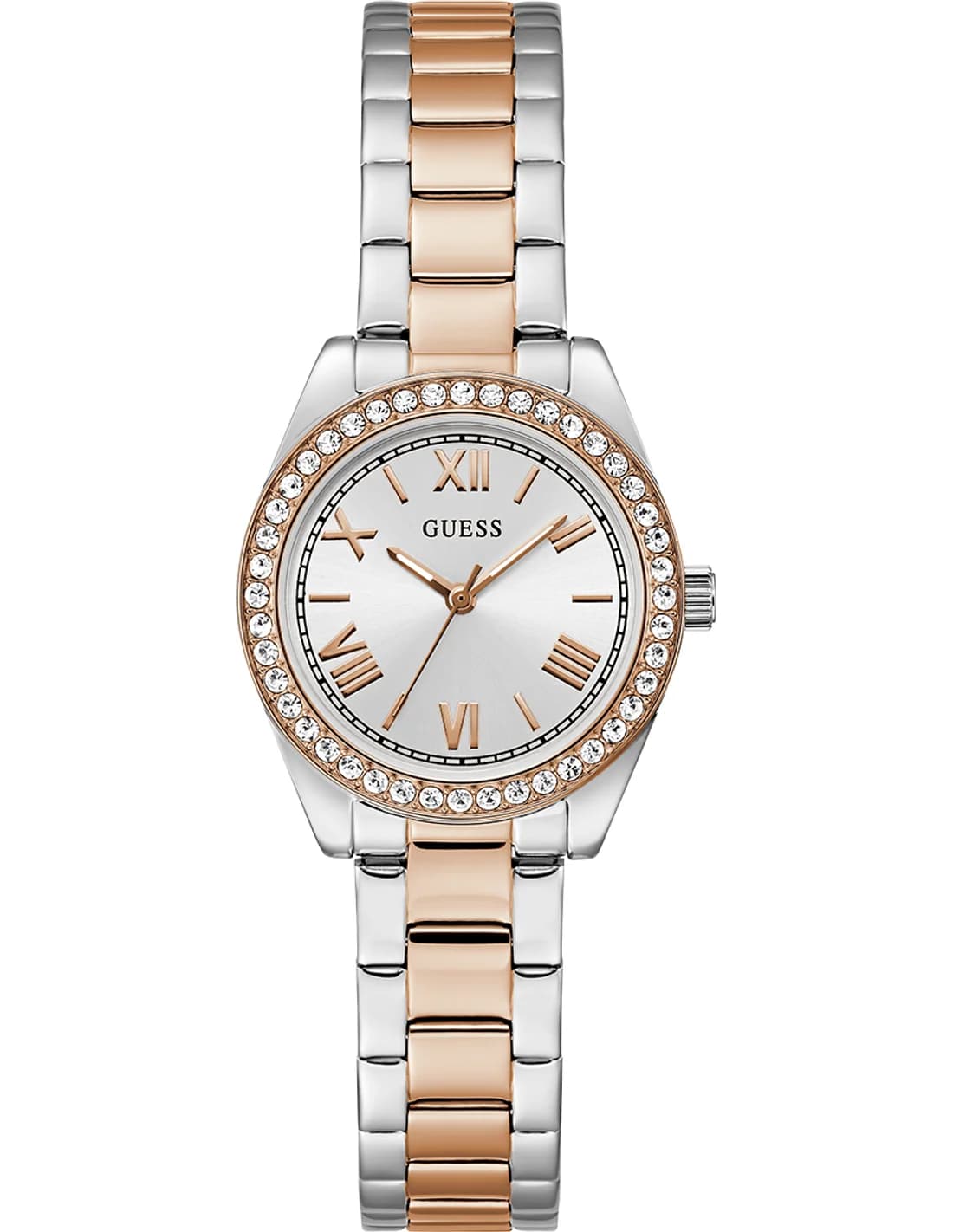 Montre femme Guess GW0841L3, au cadran argenté et bracelet acier