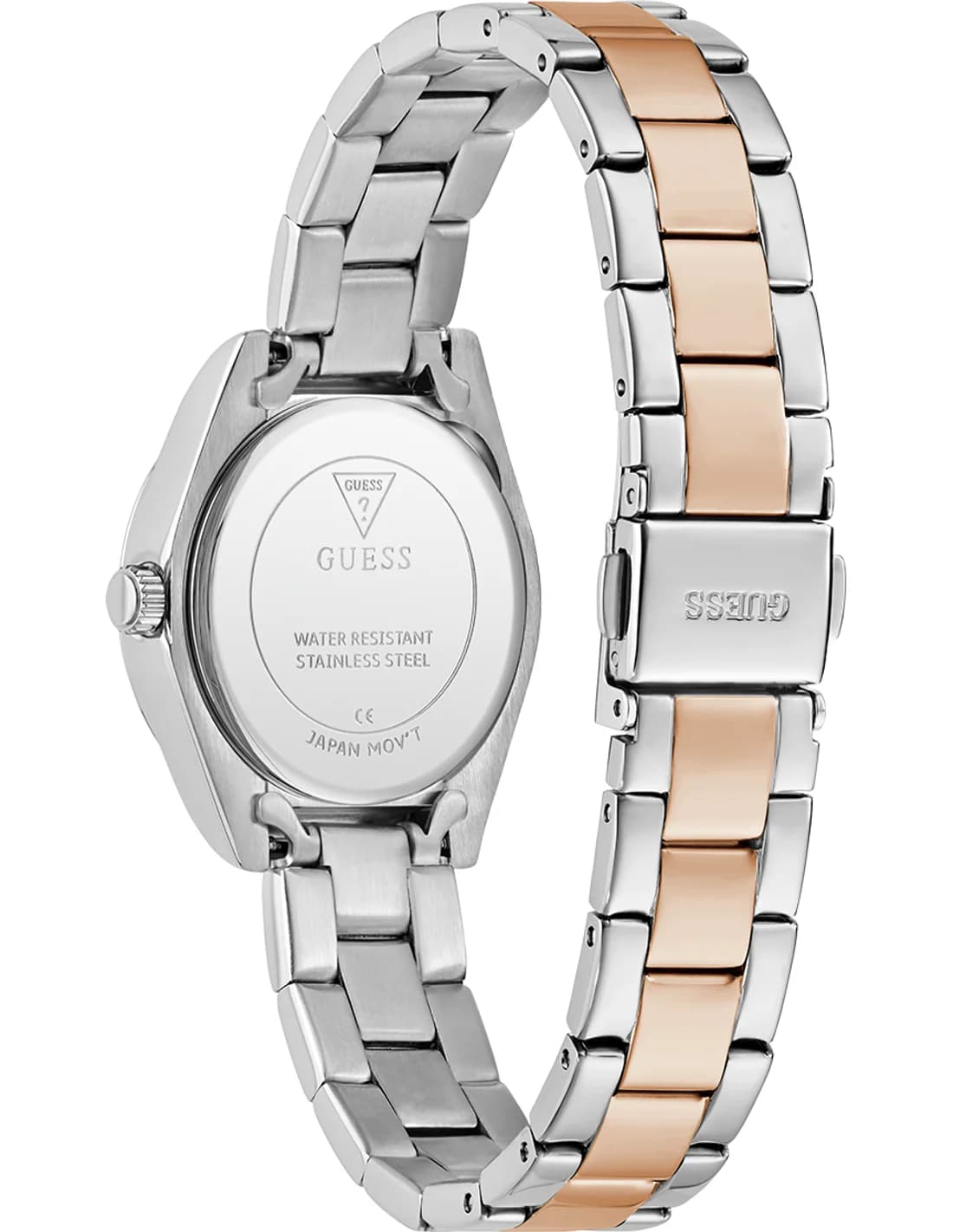 Cadran argent de la montre Guess GW0841L3 en détail