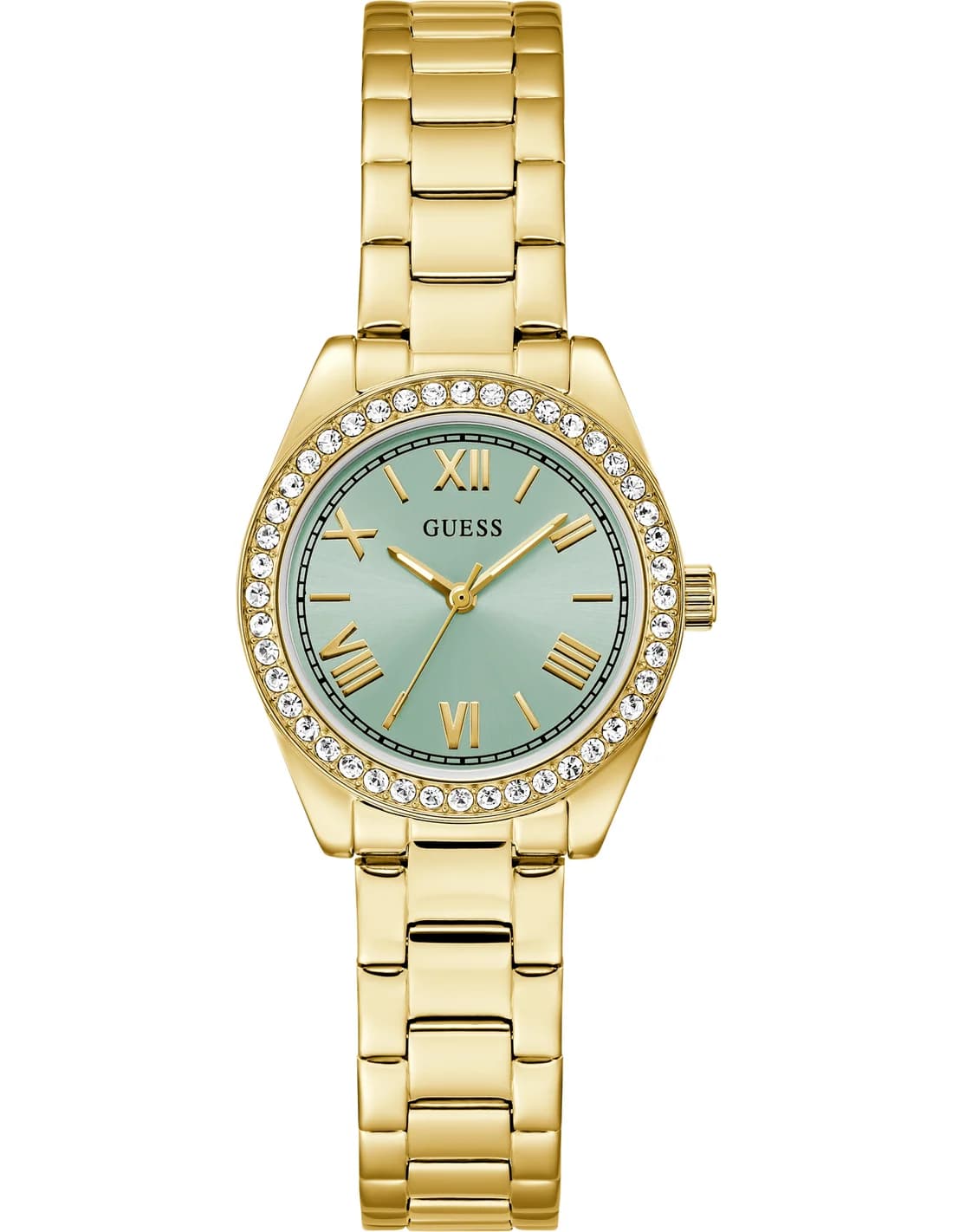 Montre Femme Guess Mini Luna GW0841L5 cadran vert bracelet acier